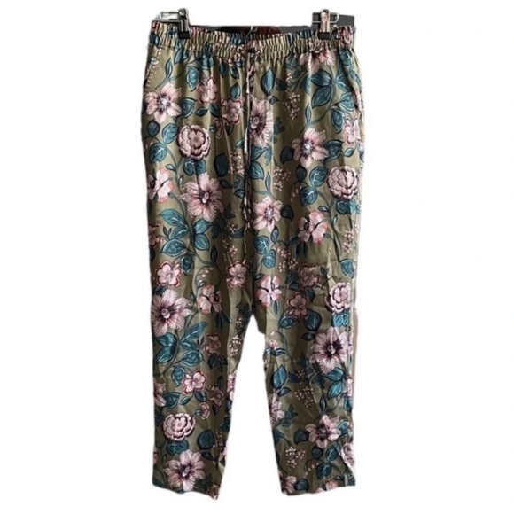 RALPH LAUREN Floral Print Twill Elastic Waist Pants Size 6 - Picture 3 of 12